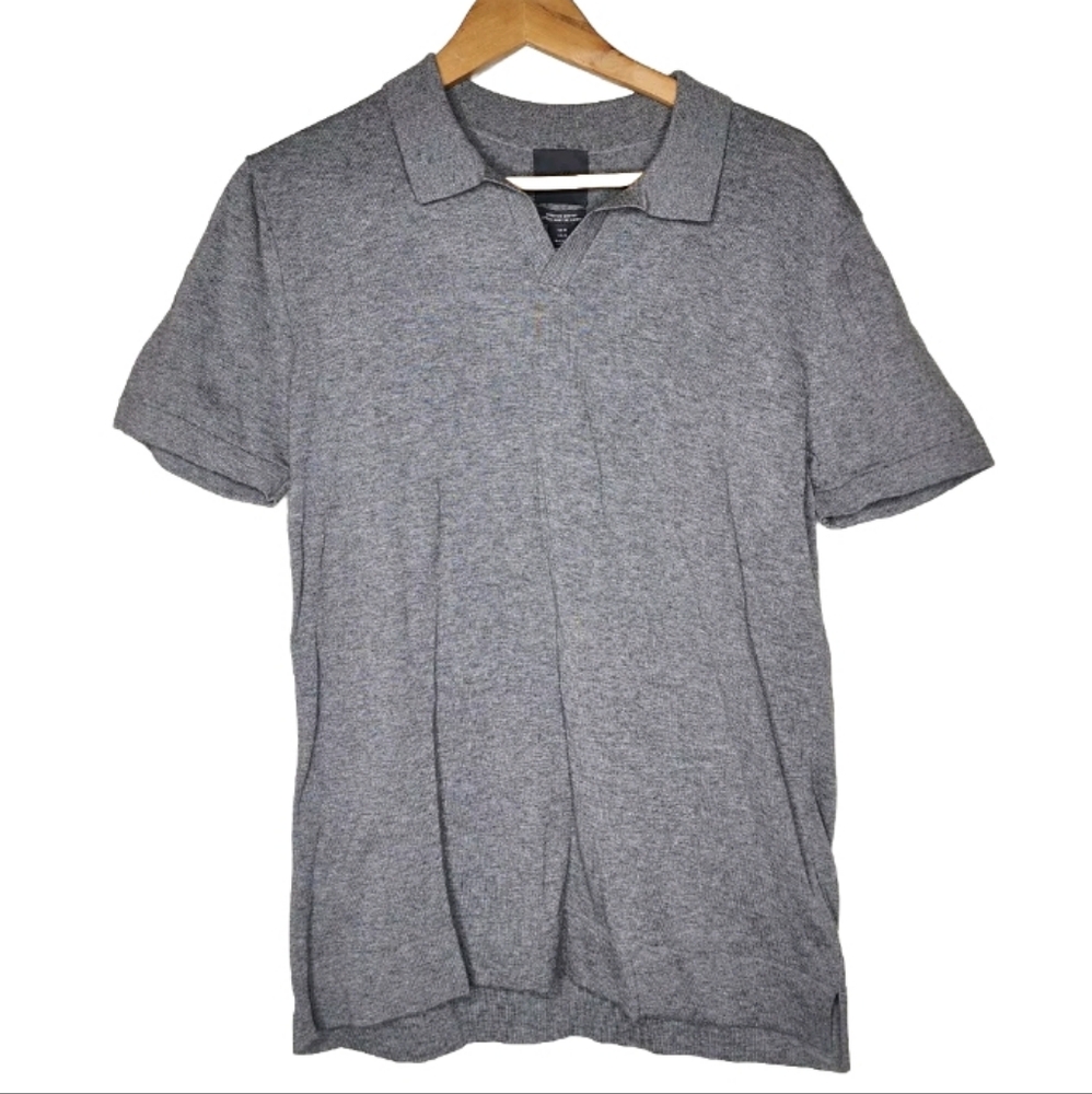 H&M Premium Cotton Shirt in Heather Gray Size M New With Tags